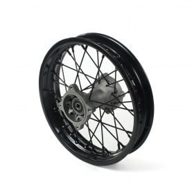Rear Wheel / Rim steel 15mm axle – 12” Pit Bike / Dirt Bike black