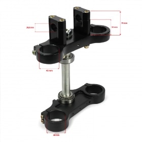 Trīskāršais koks 45/48mm - d.28,6mm Pit Bike / Dirt Bike melns