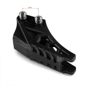 Ķēdes vadotnes skrūvju atstarpe 33 mm melna Pit Bike / Dirt Bike