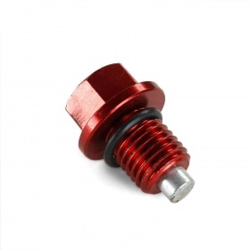 Drain Screw aluminium magnetic Pit Bike / Dirt Bike red