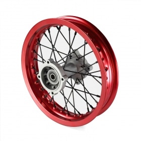 Rear Wheel / Rim aluminium hub 15mm axle – 12” Pit Bike / Dirt Bike red