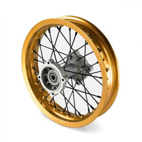 Rear Wheel / Rim aluminium hub 15mm axle – 12” Pit Bike / Dirt Bike gold Rear Wheel / Rim aluminium hub 15mm axle – 12” Pit Bike / Dirt Bike gold
