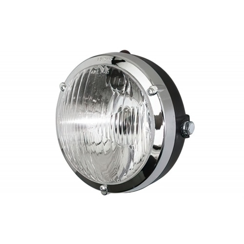 Priekšējais lukturis apaļš d.103mm melns Peugeot 103 Priekšējais lukturis apaļš d.103mm melns Peugeot 103