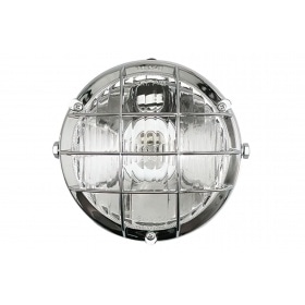 Priekšējais lukturis apaļš d.105mm w. režģis hroms vintage mopēds