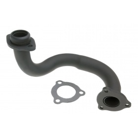 Izplūdes gāzu priekšējā caurule melna Derbi / Gilera / Aprilia