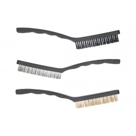 Birstes komplekts (x3) tērauds, misiņš, plastmasa