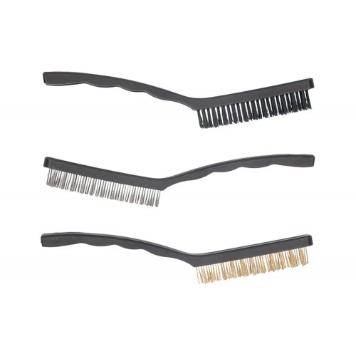 Birstes komplekts (x3) tērauds, misiņš, plastmasa Birstes komplekts (x3) tērauds, misiņš, plastmasa