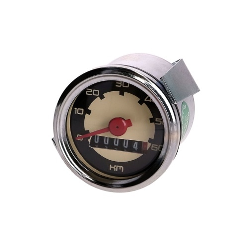 Speedometer universal 60km/H white Puch / Herkules / Simson Speedometer universal 60km/H white Puch / Herkules / Simson