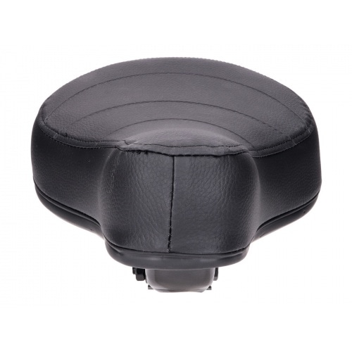 Sēdeklis melns, melns, stepēts, atsperots, ar Puch logotipu Sēdeklis melns, melns, stepēts, atsperots, ar Puch logotipu