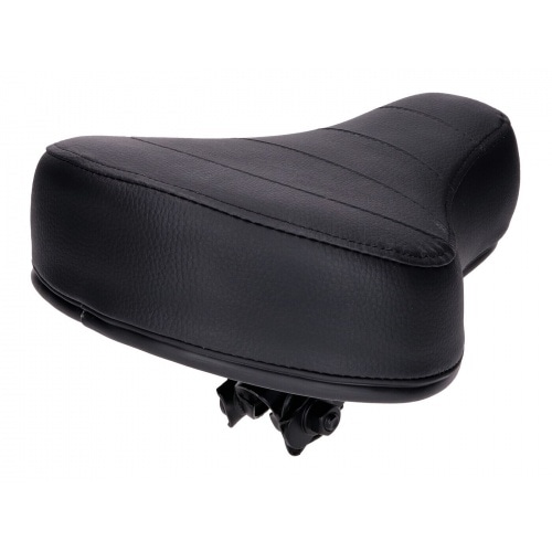 Seat flat 60mm quilted black moped Seat flat 60mm quilted black moped