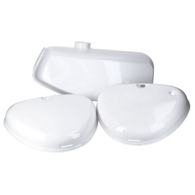Fuel Tank and Side Panel Set white Simson S50 / S51 / S70
