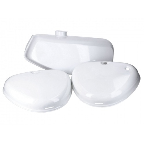 Fuel Tank and Side Panel Set white Simson S50 / S51 / S70 Fuel Tank and Side Panel Set white Simson S50 / S51 / S70
