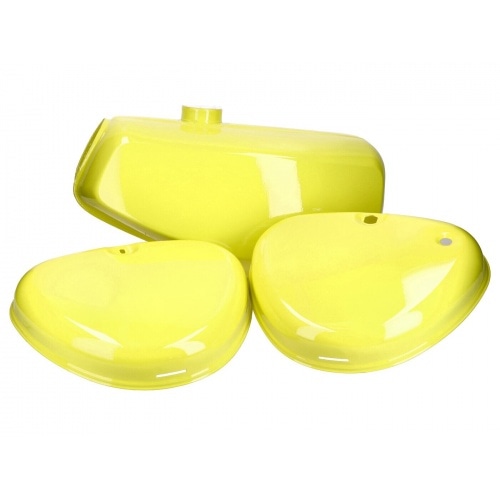 Fuel Tank and Side Panel Set yellow Simson S50 / S51 / S70 Fuel Tank and Side Panel Set yellow Simson S50 / S51 / S70