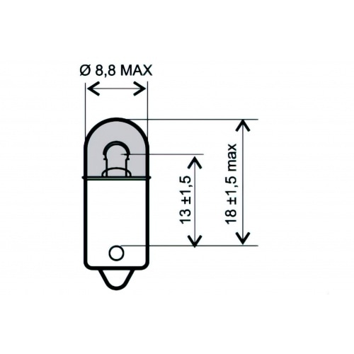 Autostāvvietas apgaismojuma spuldze, priekšējais lukturis, 6V 4W, BA9S pamatne Autostāvvietas apgaismojuma spuldze, priekšējais lukturis, 6V 4W, BA9S pamatne