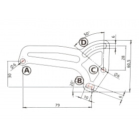Numura numura zīmes turētājs sānu montāžai Piaggio / Vespa