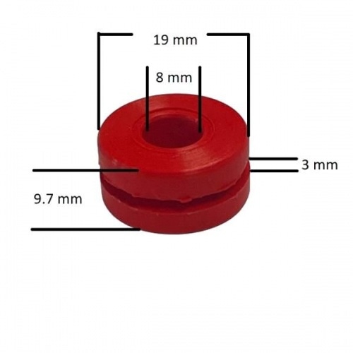 Rubber Buffer radiator Derbi Senda red (x1) Rubber Buffer radiator Derbi Senda red (x1)