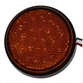 Reflector with LEDs round 58mm orange