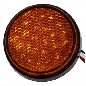 Reflector with LEDs round 58mm orange