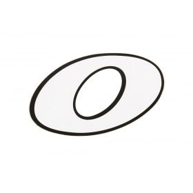 Sticker Start No, number 0, white with black outline, 13cm