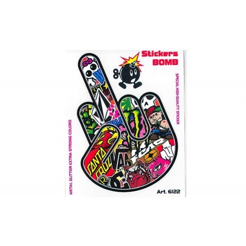 Uzlīmes Bomb Fuck You Finger 10x12cm Uzlīmes Bomb Fuck You Finger 10x12cm