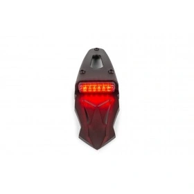 Numura numura zīmes turētājs ar aizmugurējo gaismu tonēts 6 LED 50cc Supermoto