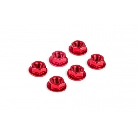 Uzgriežņi M6 (x6) anodēti sarkani