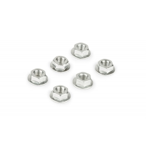 Uzgriežņi M6 (x6) anodēts sudrabs Uzgriežņi M6 (x6) anodēts sudrabs