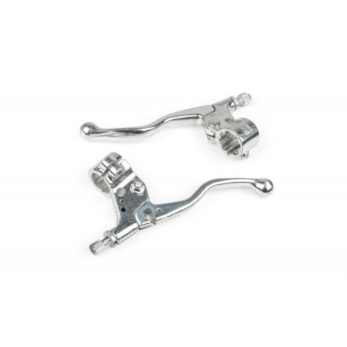 Brake Lever Set (x2) with mount short polished aluminium Brake Lever Set (x2) with mount short polished aluminium