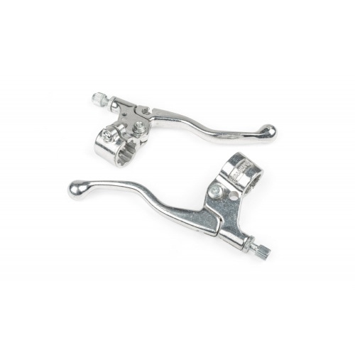 Brake Lever Set (x2) with mount short polished aluminium Brake Lever Set (x2) with mount short polished aluminium