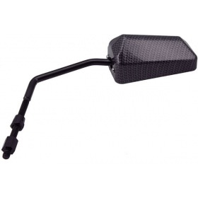 Spogulis STR8 F1 ar M8 vītni pa labi / pa kreisi (ar kreisās vītnes adapteri), melns oglekļa izskats