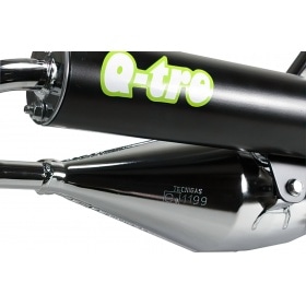Exhaust system Tecnigas Q-TRE, Piaggio, chrome matt, with CE-mark