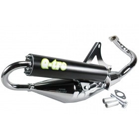Exhaust system Tecnigas Q-TRE, Piaggio, chrome matt, with CE-mark