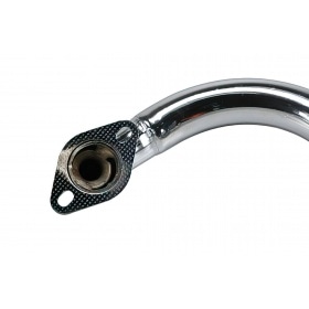 Exhaust system Tecnigas Q-TRE, Piaggio, chrome matt, with CE-mark
