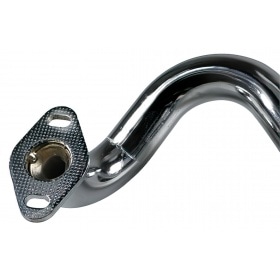 Exhaust Tecnigas Q-TRE, Peugeot horizontal, chrome, homologated