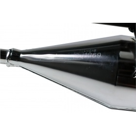 Exhaust Tecnigas Q-TRE, Peugeot horizontal, chrome, homologated