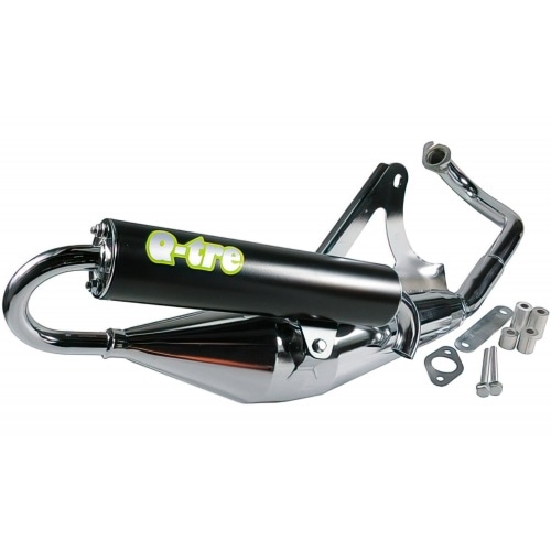 Exhaust system Tecnigas Q-TRE, Kymco horizontal, chrome, NOT homologated Exhaust system Tecnigas Q-TRE, Kymco horizontal, chrome, NOT homologated