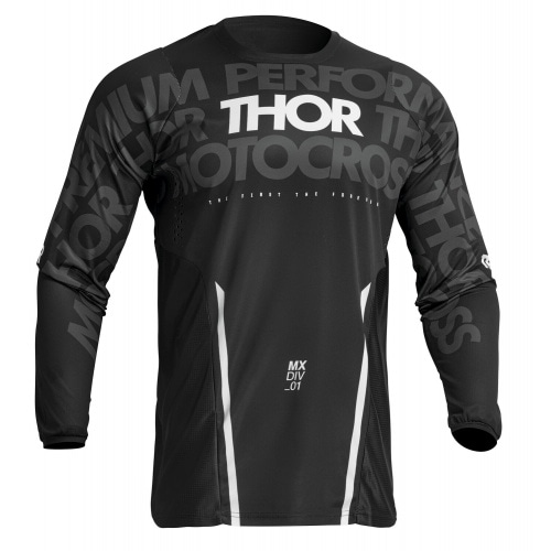 MX Jersey Thor Pulse Mono black / white MX Jersey Thor Pulse Mono black / white
