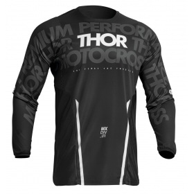 MX Jersey Thor Pulse Mono black / white