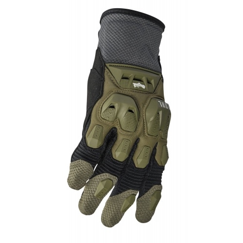 MX Gloves Thor Terrain army green / charcoal MX Gloves Thor Terrain army green / charcoal
