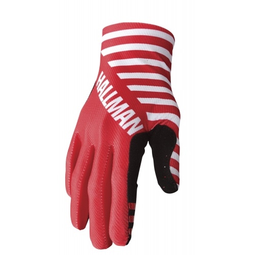 MX Gloves Hallman Mainstay Slice white / red MX Gloves Hallman Mainstay Slice white / red