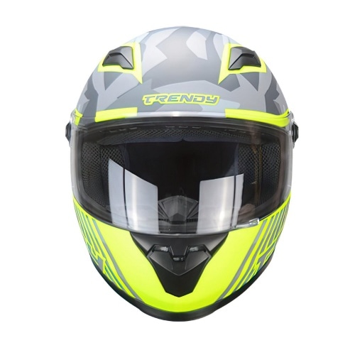 Pilna sejas ķivere Trendy T-503 Furya pelēka / dzeltena matēta XS Pilna sejas ķivere Trendy T-503 Furya pelēka / dzeltena matēta XS