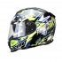 Full Face Helmet double visor Trendy T-602 Skiddy blue / yellow glossy Full Face Helmet double visor Trendy T-602 Skiddy blue / yellow glossy