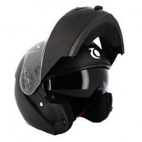 Modulārā ķivere ar dubulto vizieri Trendy T-704 matēts melns XS