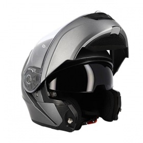 Modulārā ķivere ar dubulto vizieri Trendy T-706 matēts kokogles krāsā XS