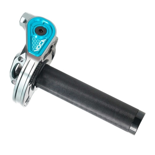 Quick-Action Throttle Voca Bestia CNC 90º Turquoise Quick-Action Throttle Voca Bestia CNC 90º Turquoise