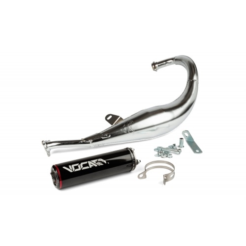 Izplūdes Voca Racing 50/70cc hroma / melns trokšņa slāpētājs Derbi Senda Euro 2 / Euro 3 Izplūdes Voca Racing 50/70cc hroma / melns trokšņa slāpētājs Derbi Senda Euro 2 / Euro 3