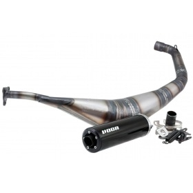 Izplūdes Voca Warrior 50-70cc melns trokšņa slāpētājs Derbi Senda