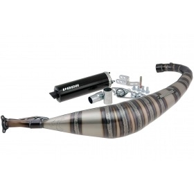 Voca Racing Exhaust "Rookie" 50/70cc (street-legal) Minarelli AM6 black aluminium silencer