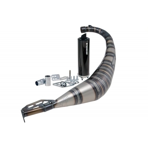 Voca Racing Exhaust "Rookie" 50/70cc (street-legal) Minarelli AM6 black aluminium silencer Voca Racing Exhaust "Rookie" 50/70cc (street-legal) Minarelli AM6 black aluminium silencer