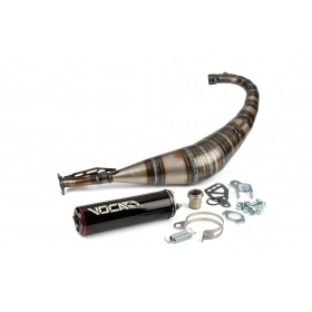 Izplūdes Voca Racing Rookie 50/70cc (ielas) Derbi Senda DRD melns alumīnija trokšņa slāpētājs